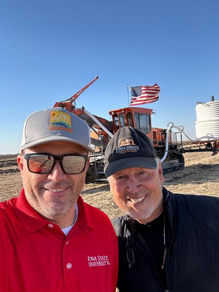Dr. Matt Helmers of Iowa State University and Bill Manske owner of Precision Drainage and Excavating