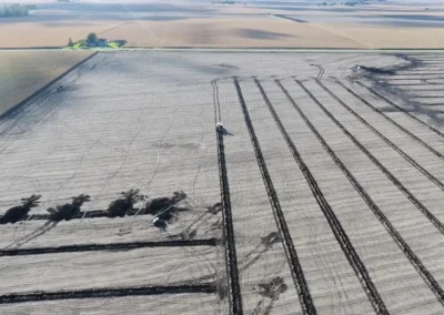 Our Wolfe drainage plow at work!