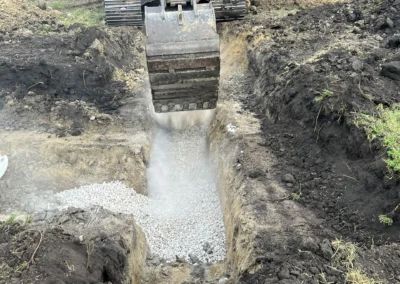 Using rock is critical for connections and provides the needed support for the tile.