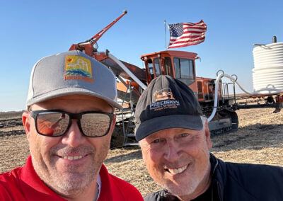 Dr. Matt Helmers of Iowa State University and Bill Manske owner of Precision Drainage and Excavating